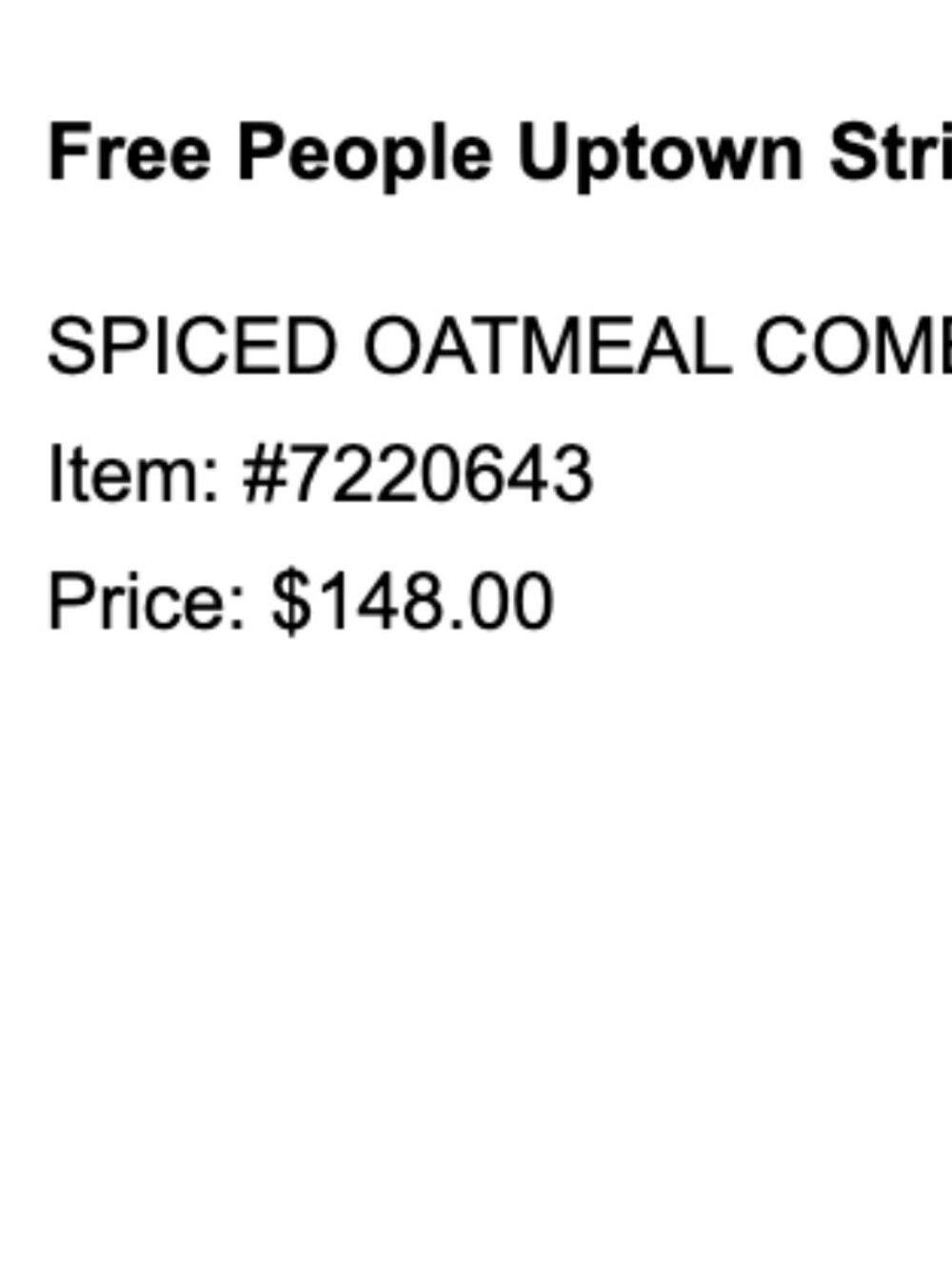 Free People Uptown Stripe Sweatshirt SPICED OATMEAL COMBO, Size Medium - Picture 2 of 6